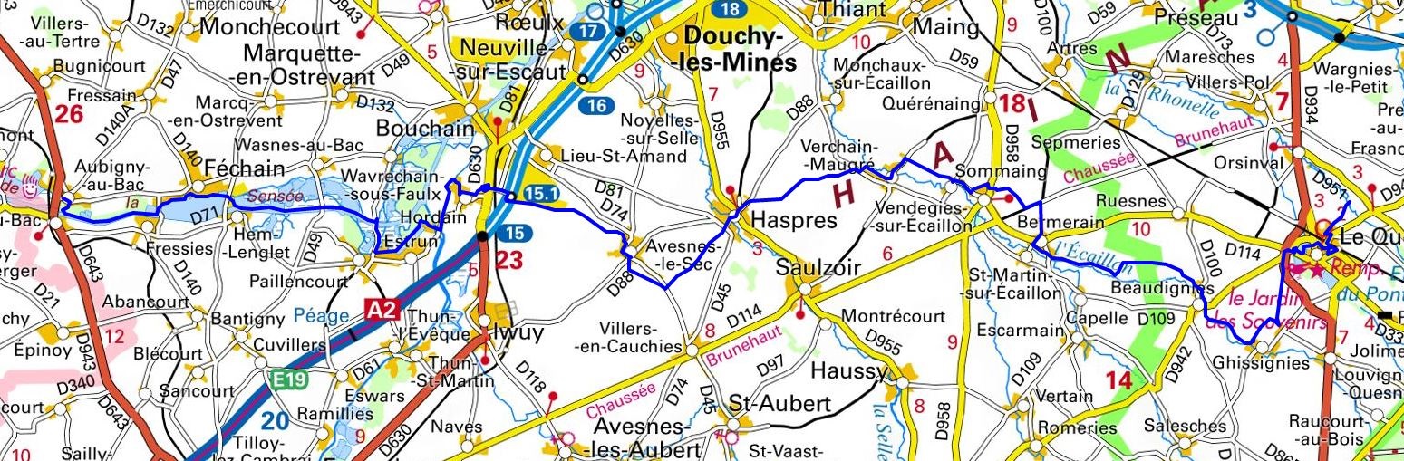 GR121C Walking from Aubigny-au-Bac to Le Quesnoy (Nord) 1