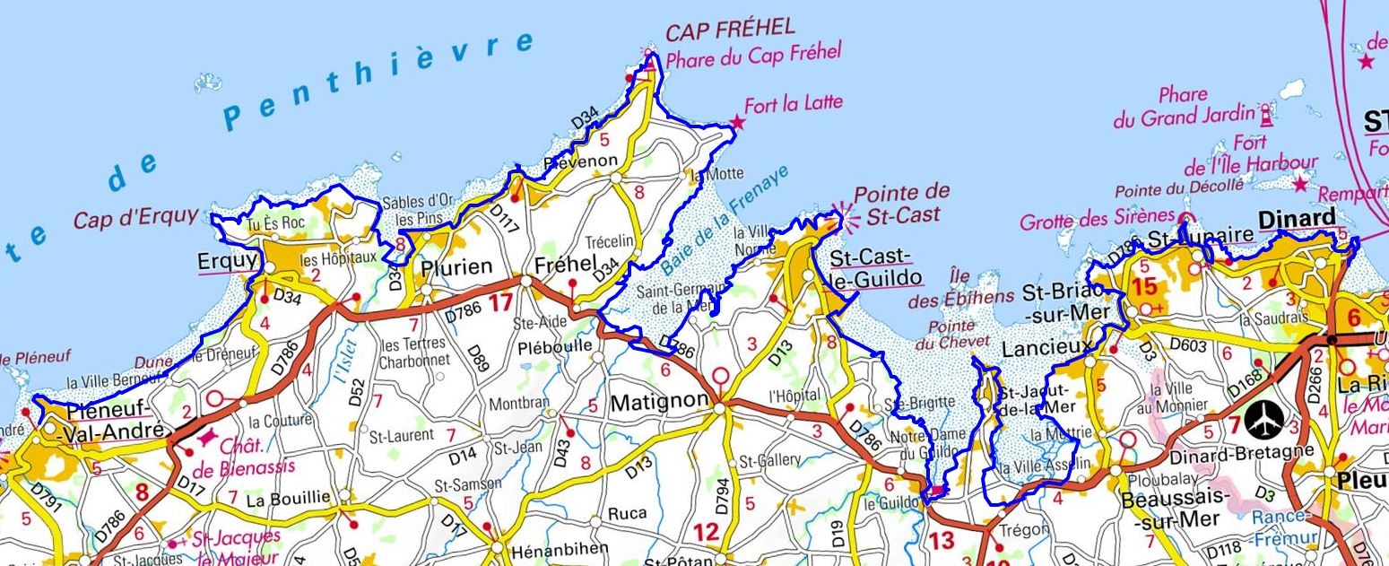 GR34 Walking from Dinard (Ille-et-Vilaine) to Pleneuf-Val-Andre (Cotes-d'Armor) 1