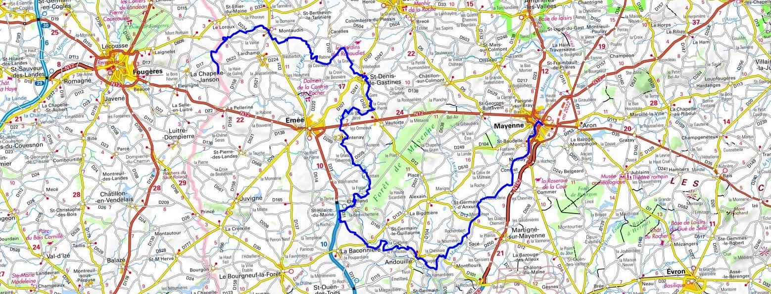 GR®365 Hiking from La Chapelle-Janson (Ille-et-Vilaine) to Mayenne (Mayenne) 1