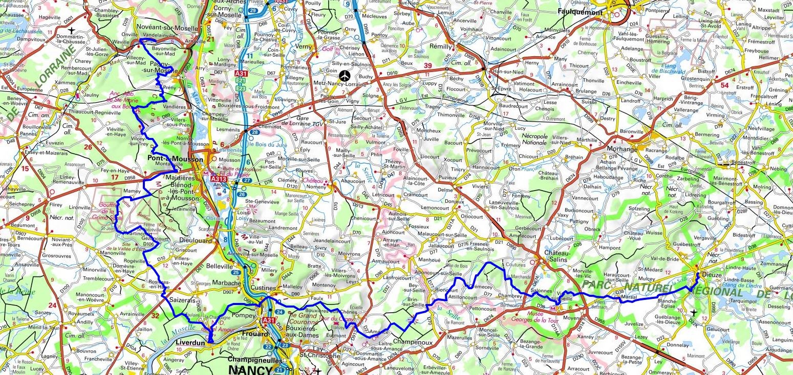 GR5 Hiking from Bayonville-Sur-Mad (Meurthe-et-Moselle) to Dieuze (Moselle) 1