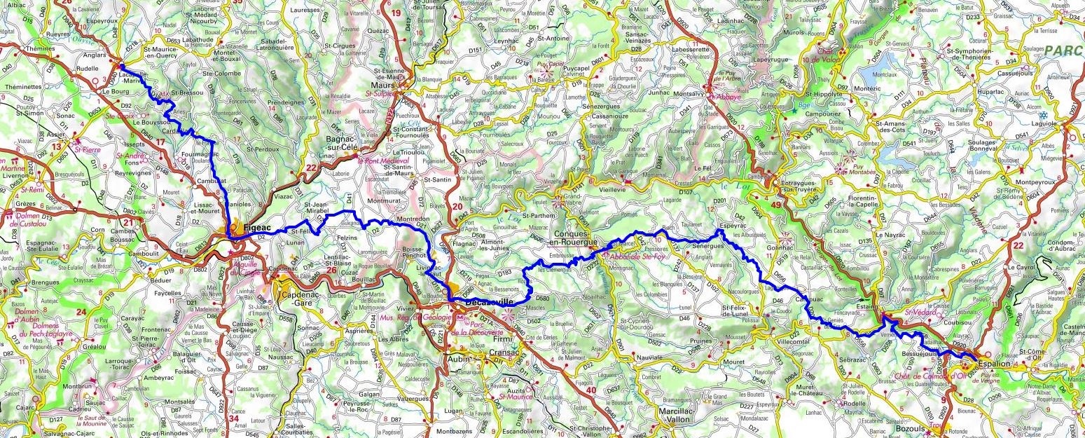 GR6 Hiking from Lacapelle-Marival (Lot) to Espalion (Aveyron) 1
