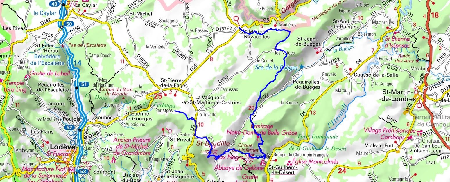GR74 Randonnée de Saint Maurice-Navacelles au Jouquet (Hérault) 1