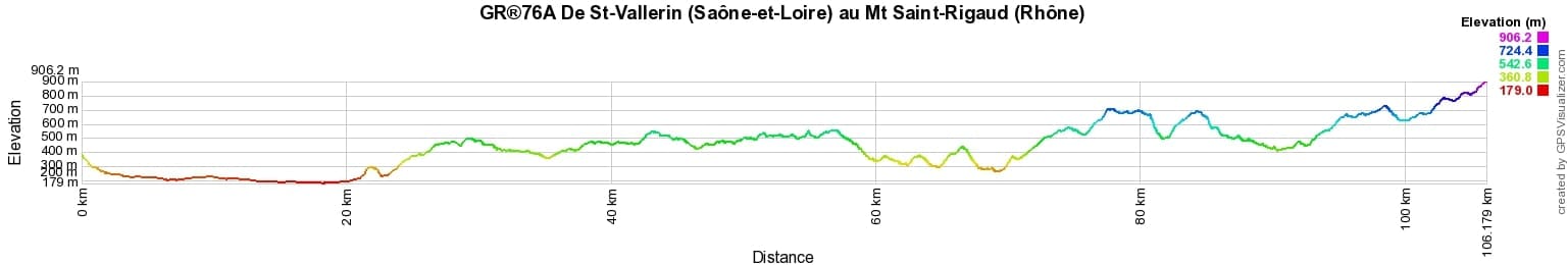GR®76A Hiking from St-Vallerin (Saone-et-Loire) to Mt Saint-Rigaud (Rhone) 2