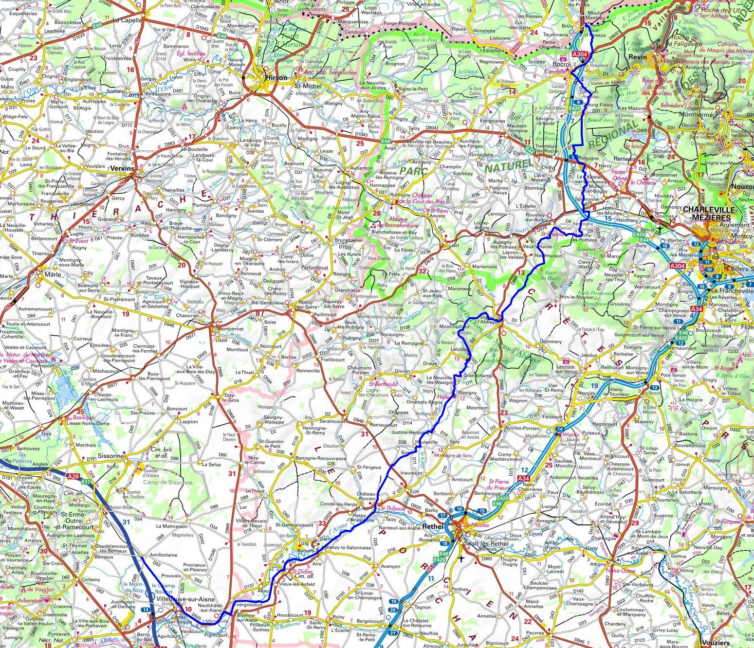 GR12 Walking from Gue-d'Hossus (Ardennes) to Amifontaine (Aisne) 1