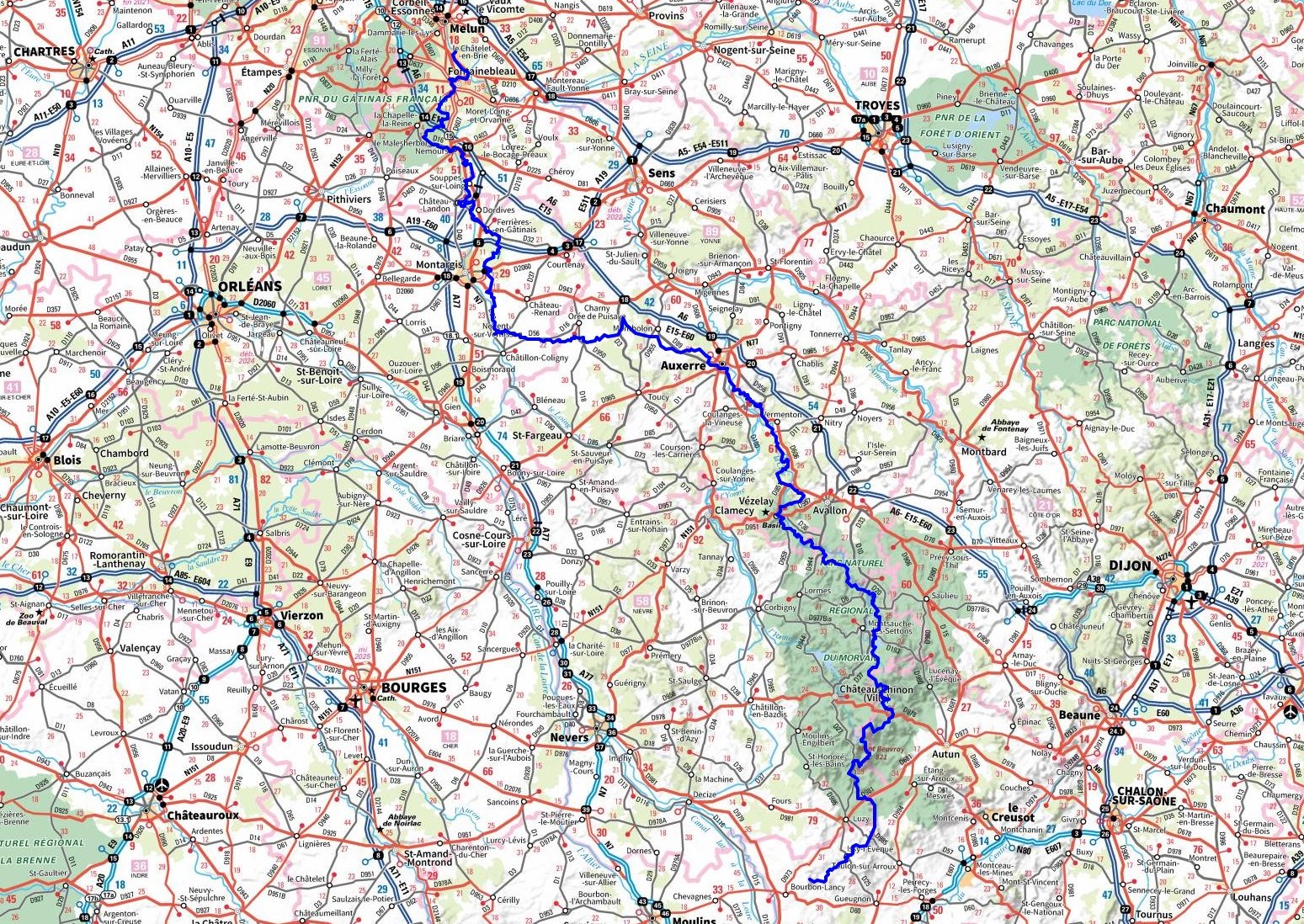 GR13 Randonnée du Gâtinais (Seine-et-Marne) au Morvan (Saône-et-Loire) 1