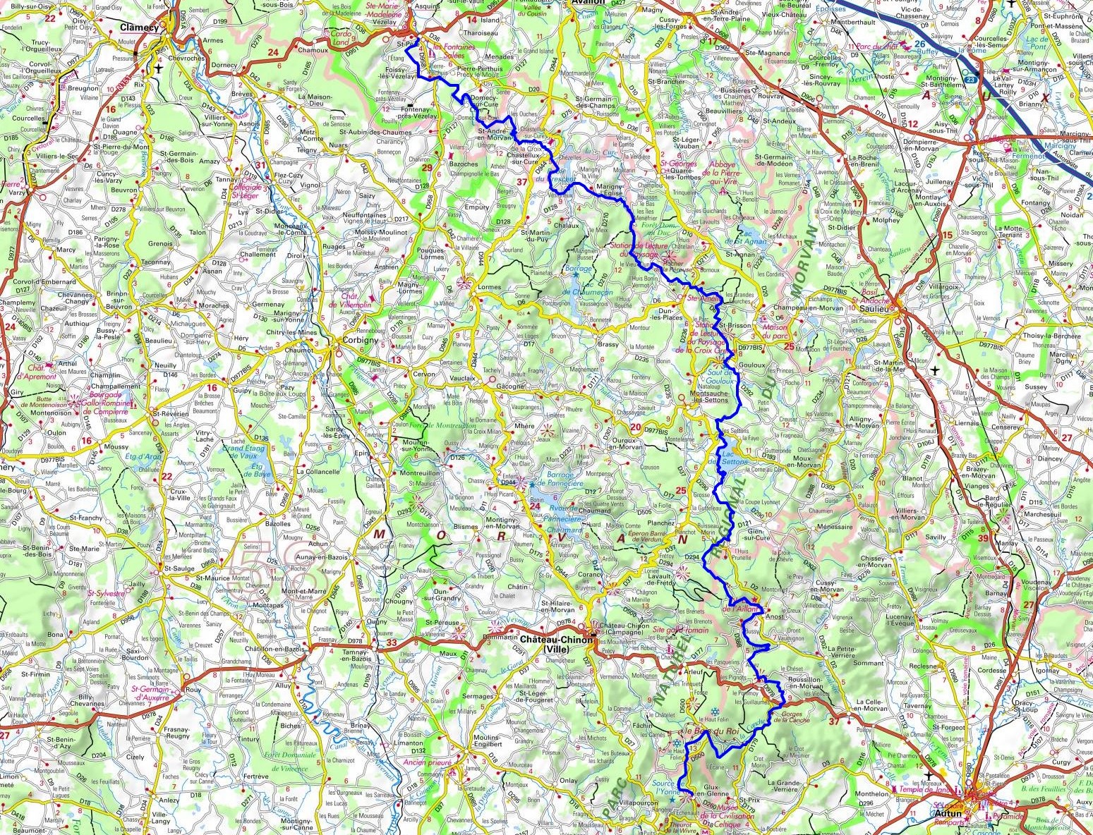 GR13 Randonnée de Saint-Père (Yonne) à Glux-en-Glenne (Nièvre) 1