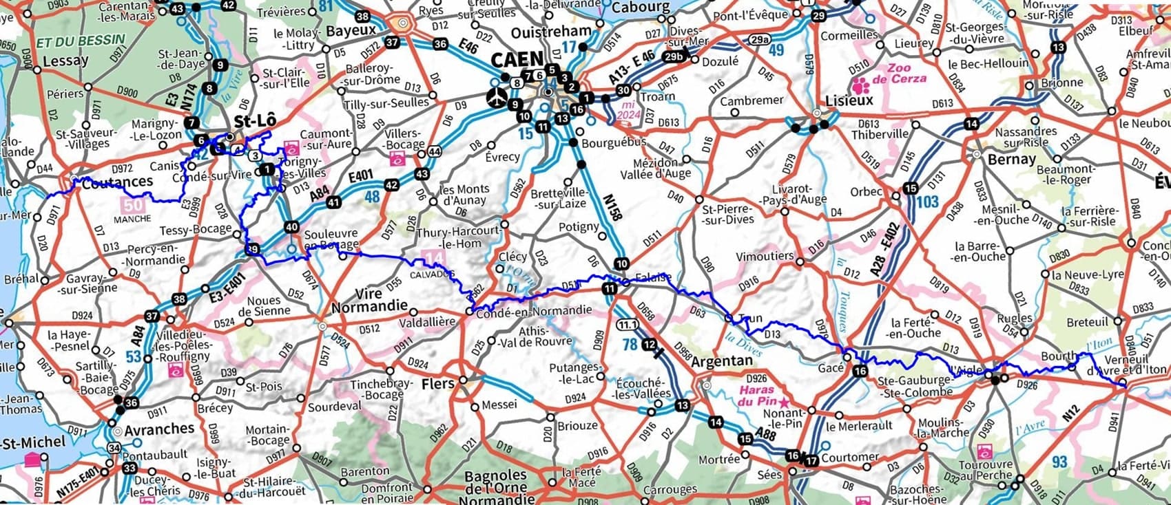GR221 Hiking From Coutances (Manche) to Verneuil d'Avre et d'Iton (Eure) 1