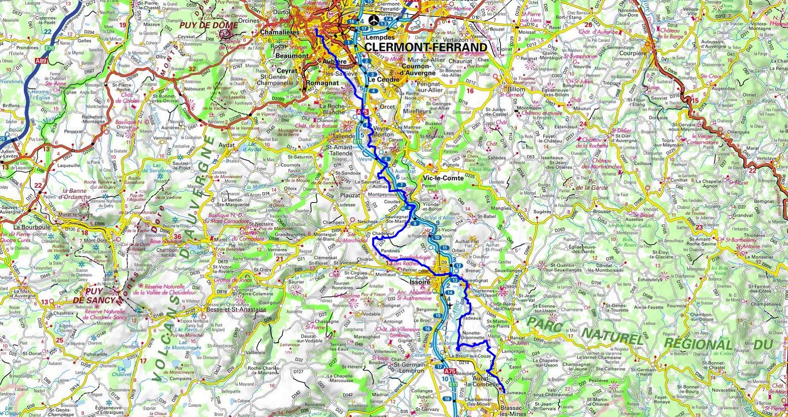 GR300 Randonnée de Clermont-Ferrand à Jumeaux (Puy-de-Dôme) 1