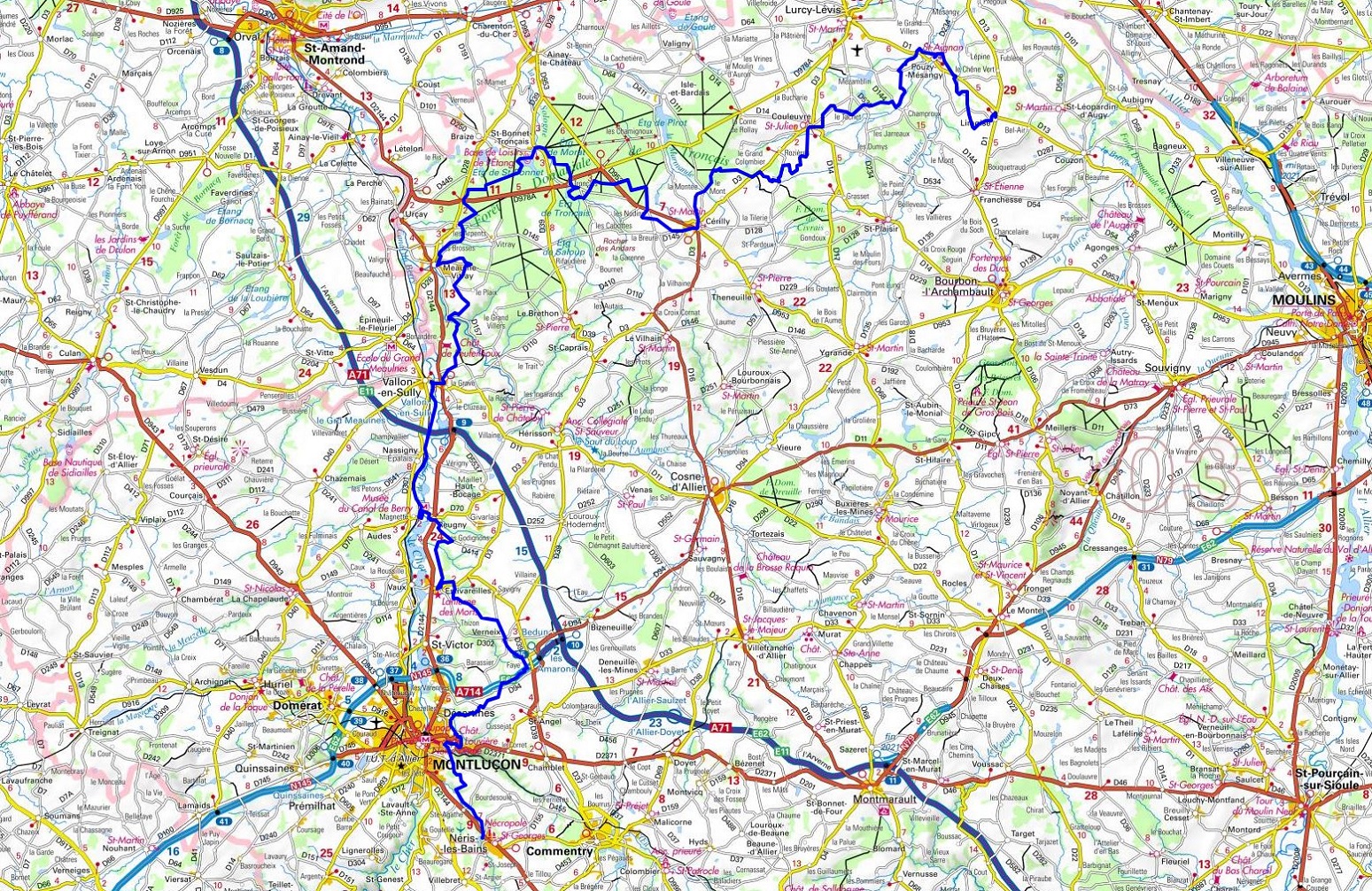 GR303 Randonnée de Néris-les-Bains à Limoise (Allier) 1