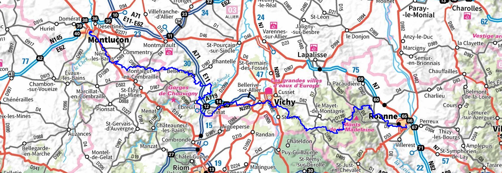 GR342 De Montluçon (Allier) à Roanne (Loire) 1