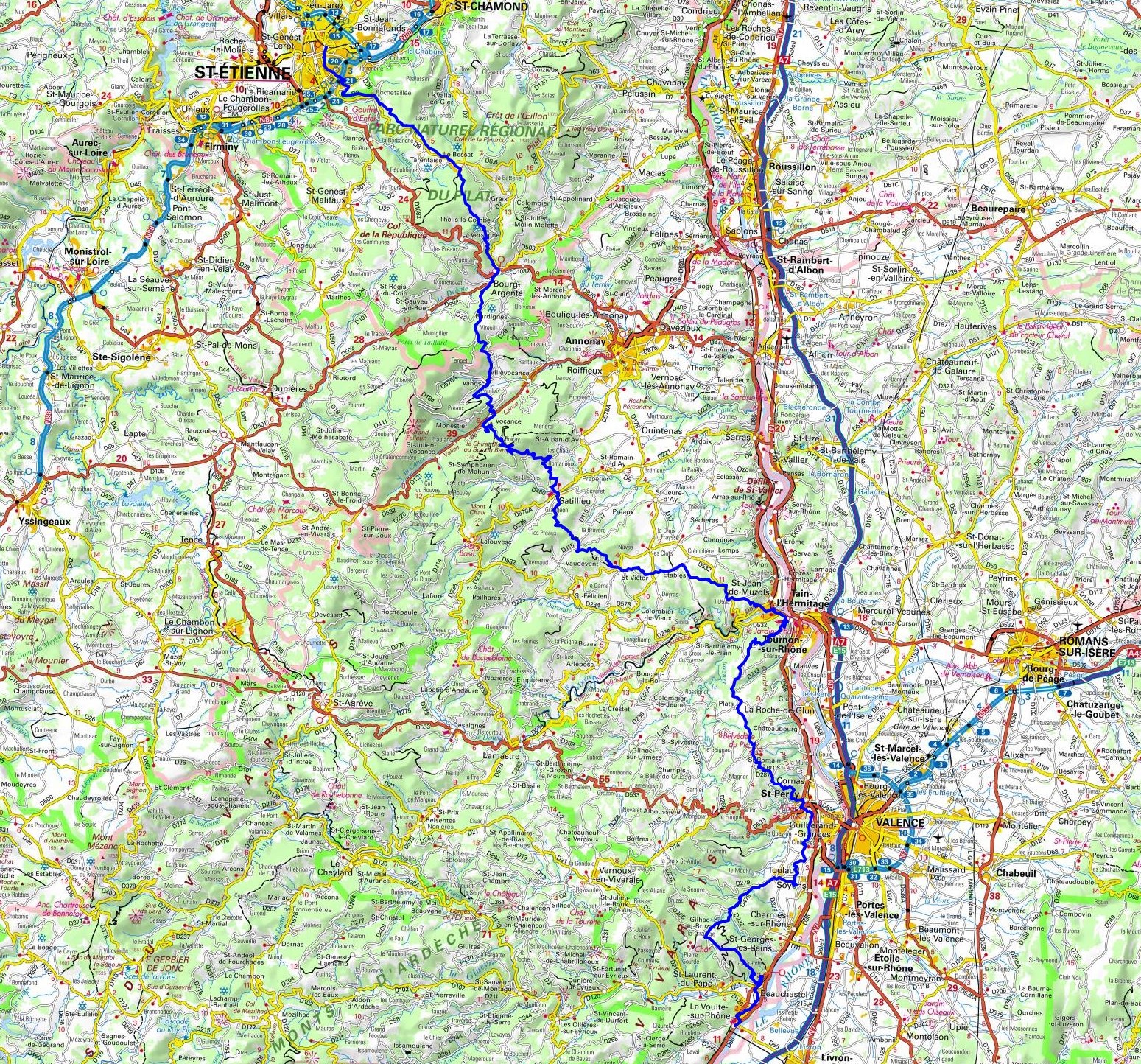 GR42 Randonnée de Saint Etienne (Loire) à La Voulte-sur-Rhône (Ardèche) 1