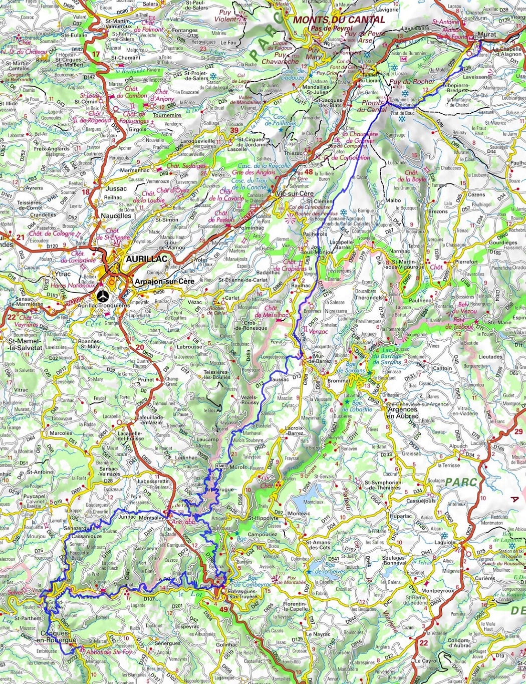 GR465 Randonnée de Murat (Cantal) à Conques (Aveyron) 1