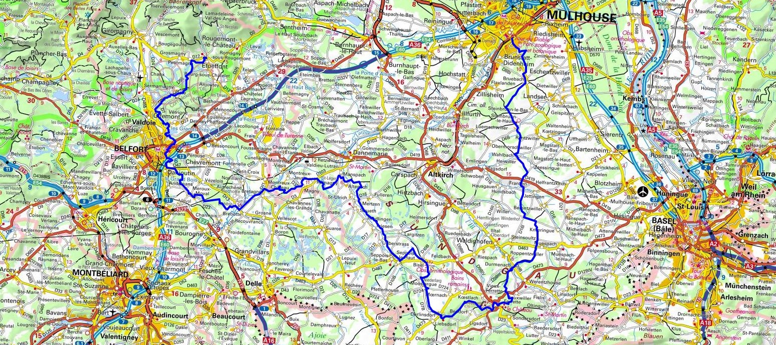 GR®532 De Etueffont (Territoire de Belfort) à Mulhouse (Haut-Rhin) 1