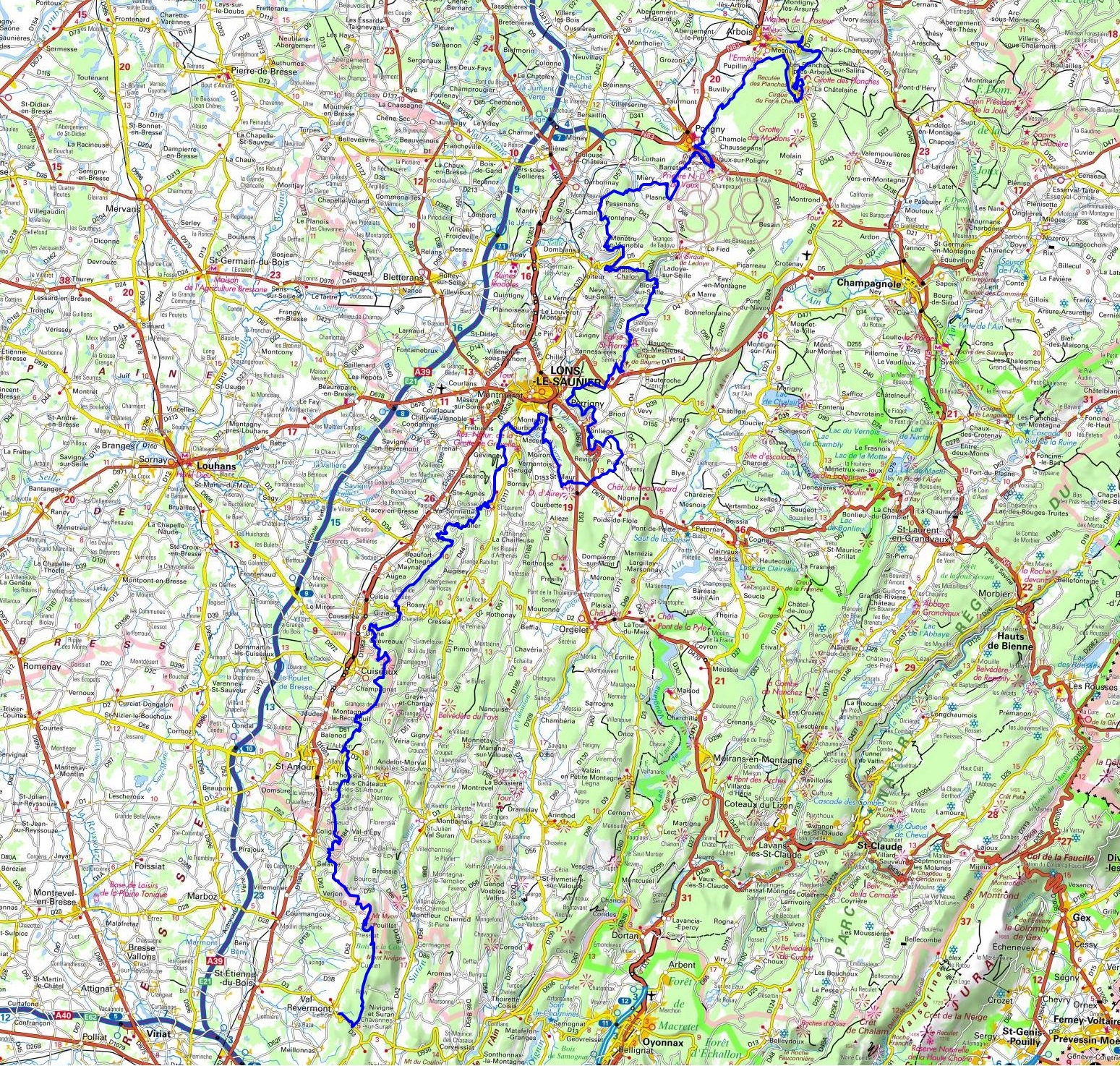 GR59 Randonnée de Mesnay (Jura) à Val-Revermont (Isère) 1