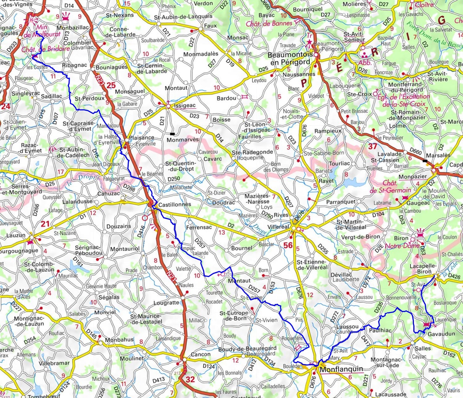 GR636 Hiking from Bernasse (Dordogne) to Lacapelle-Biron (Lot-et-Garonne) 1