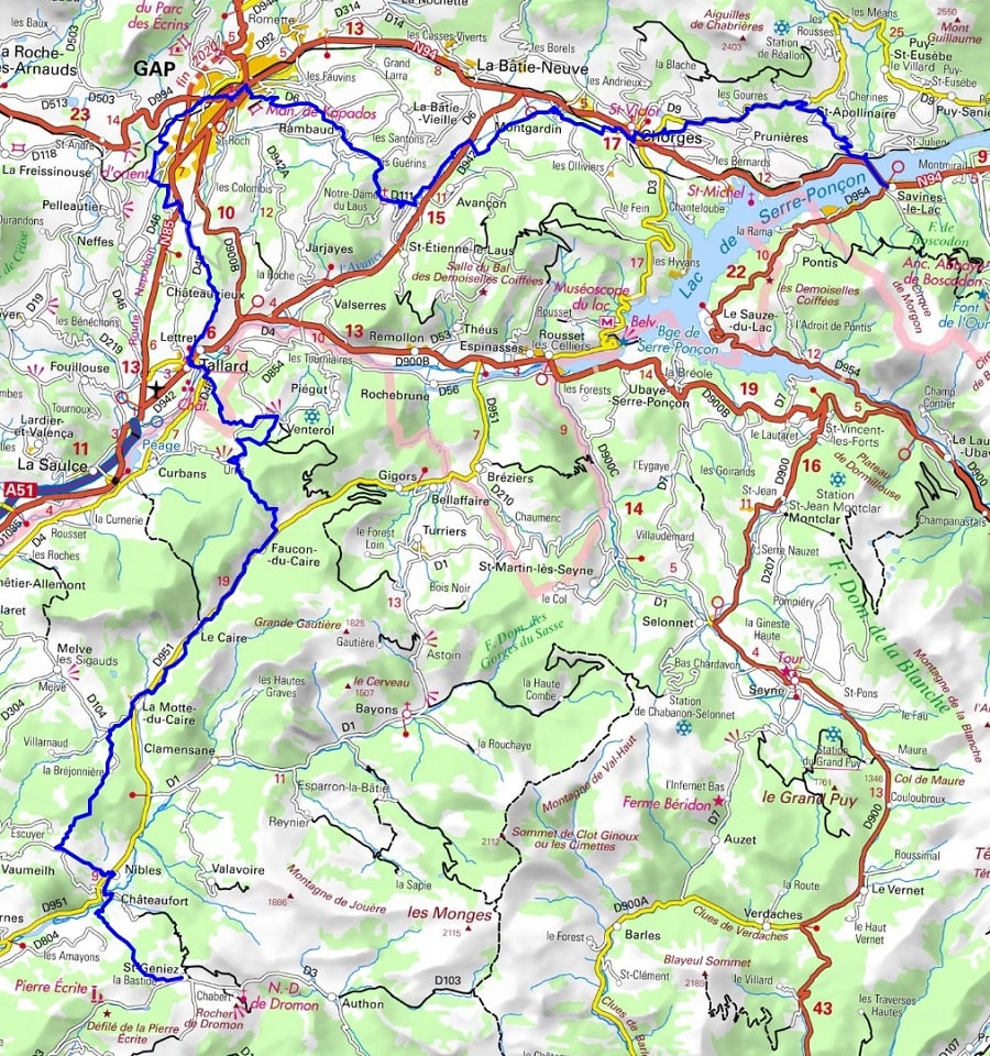 GR653D Hiking from Savines-le-Lac (Hautes-Alpes) to St Geniez (Alpes de Haute-Provence) 1