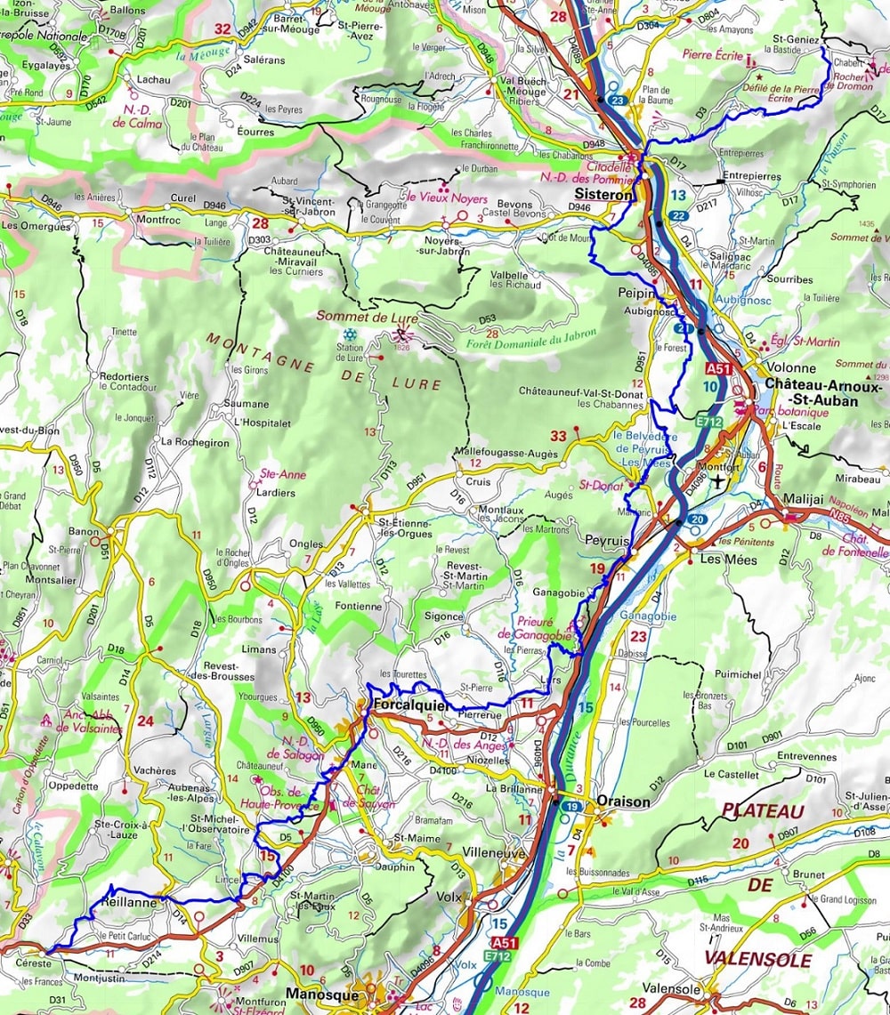 GR653D Hiking from St Geniez to Cereste (Alpes de Haute-Provence) 1