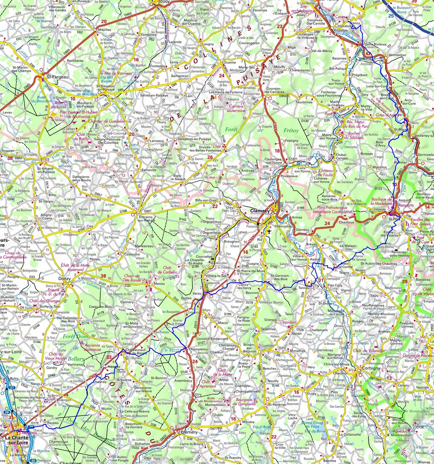 GR654 Walking from Irancy (Yonne) to La Charite-sur-Loire (Nievre) 1