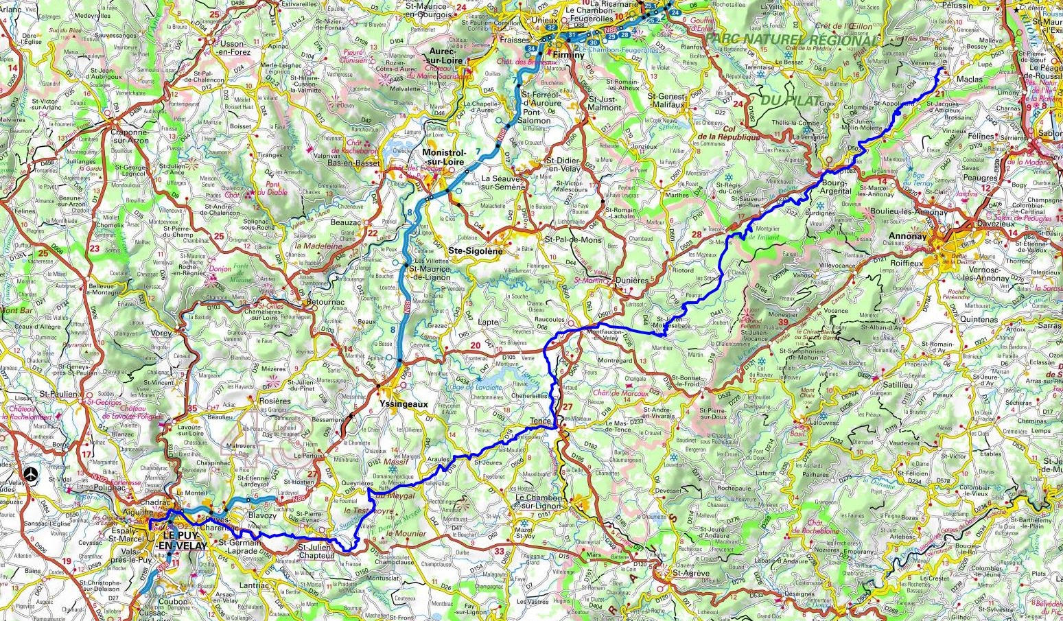 GR65 Hiking from Maclas (Loire) to Le Puy-en-Velay (Haute-Loire) 1