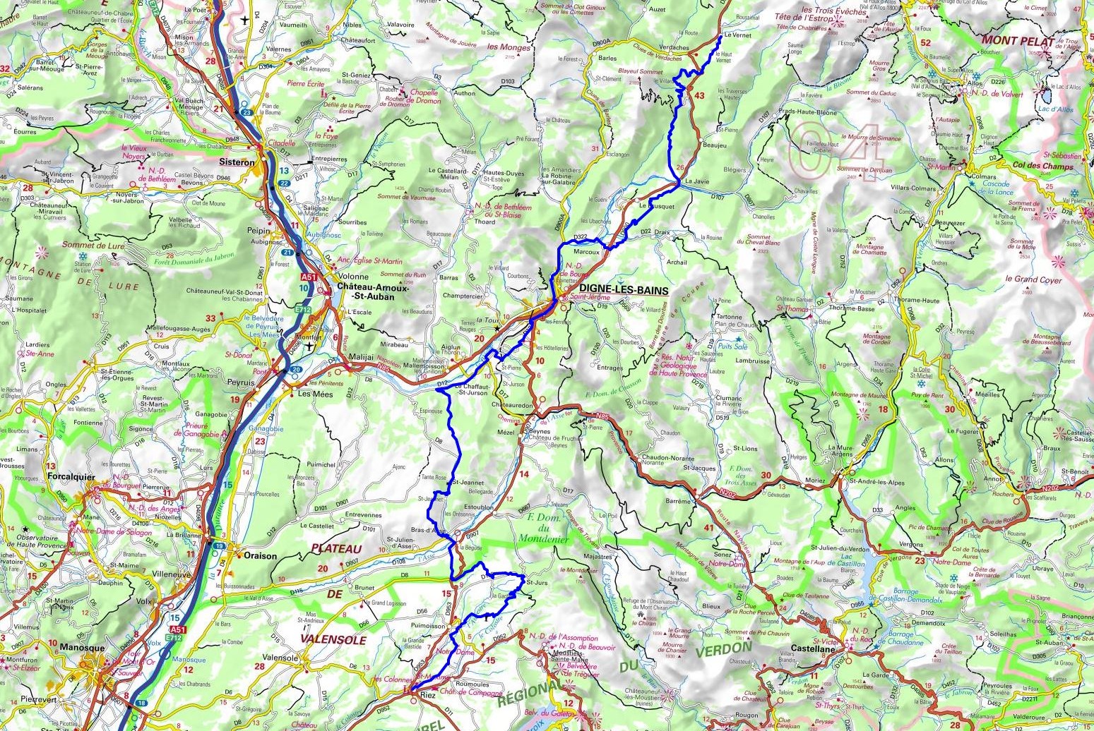 GR®69 La Routo From Riez to Le Vernet (Alpes-de-Haute-Provence) 1