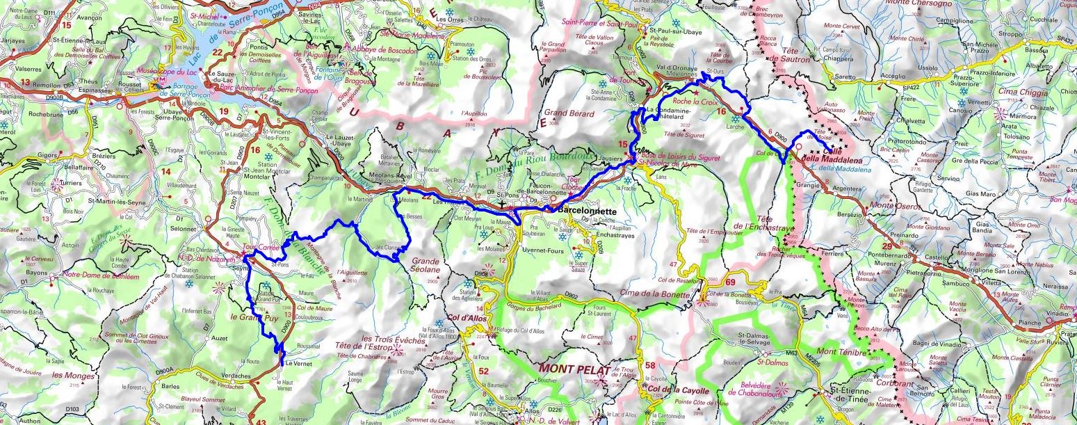 GR� La Routo From Le Vernet to Ruburent Pass (Alpes-de-Haute-Provence) 1