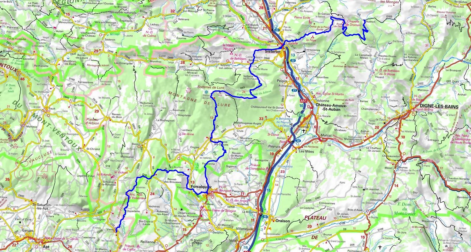 GR6 Hiking from Viens (Vaucluse) to Authon (Alpes-de-Haute-Provence) 1