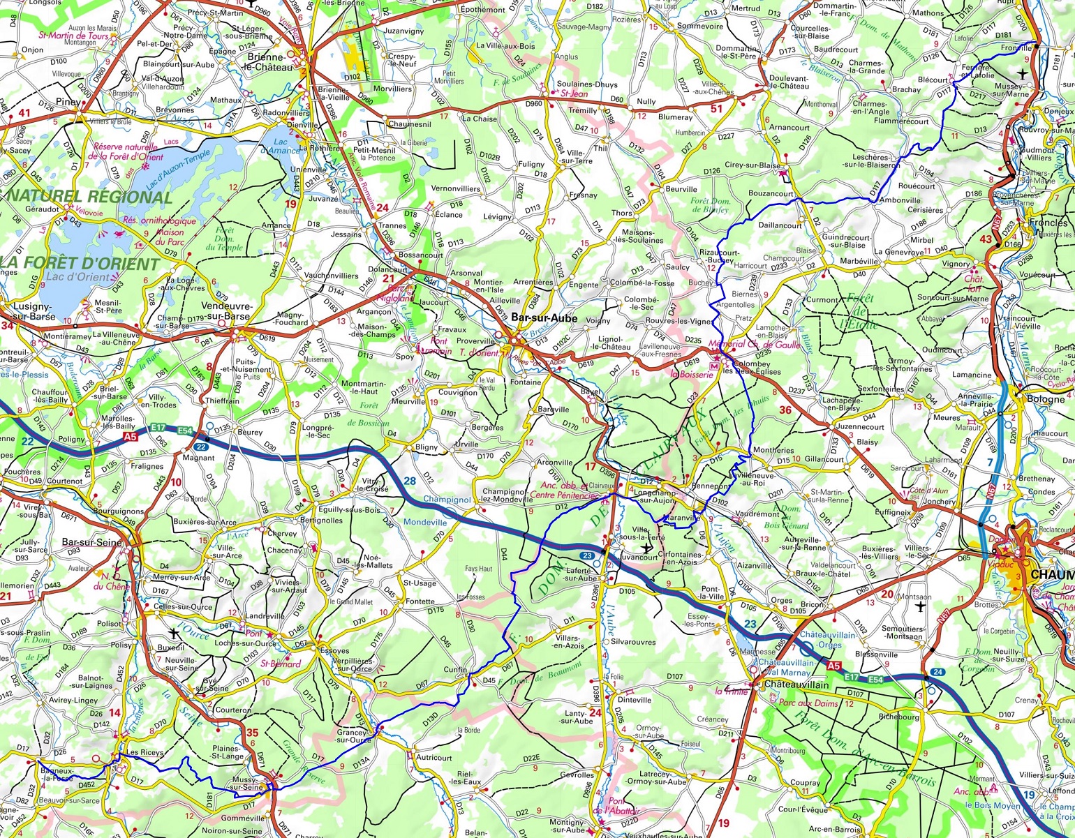 GR703 Randonnée de Fronville (Haute-Marne) à Bagneux-la-Fosse (Aube)