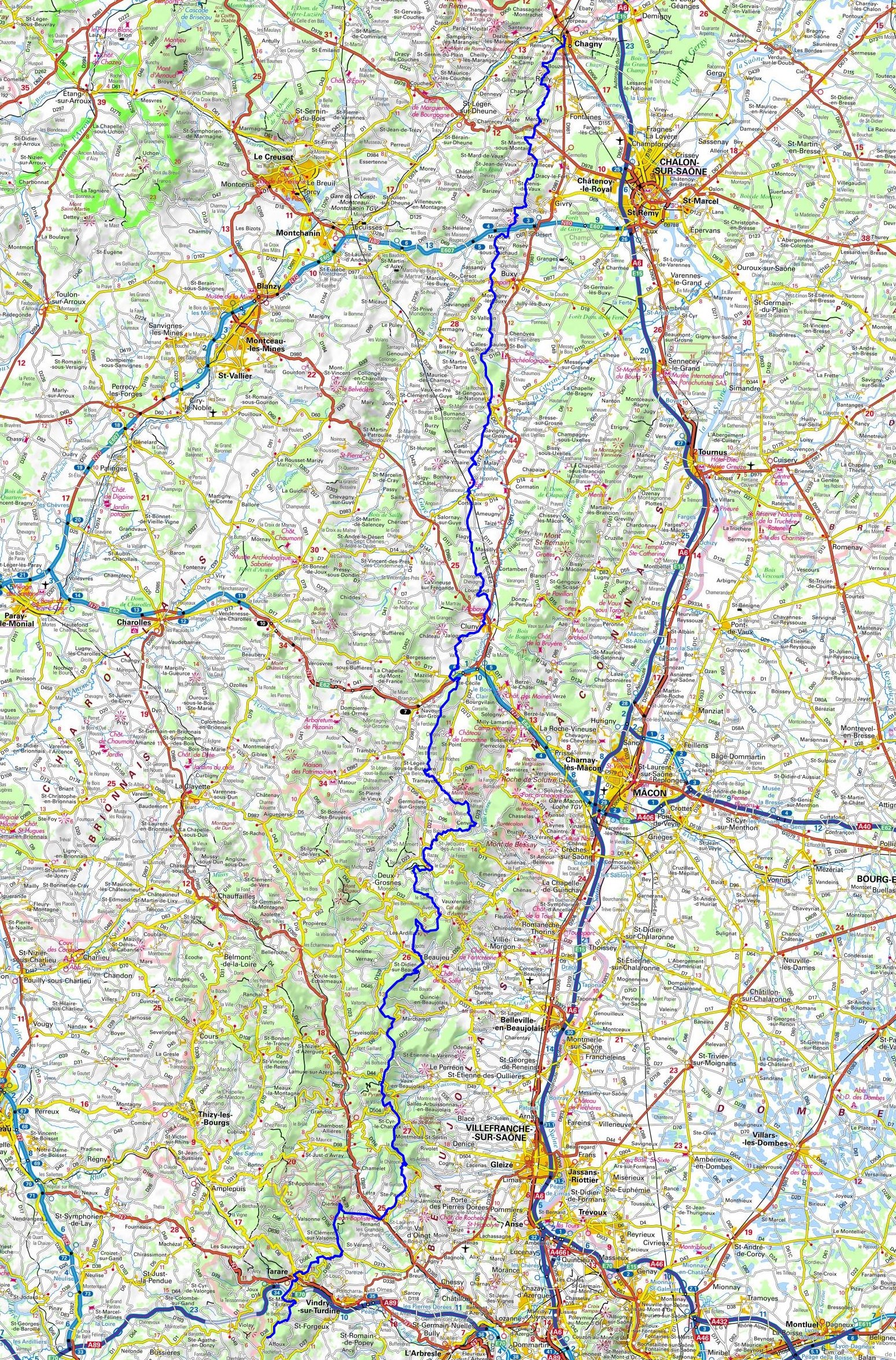 GR®76 Randonnée de Chagny (Saône-et-Loire) à Affoux (Rhône) 1