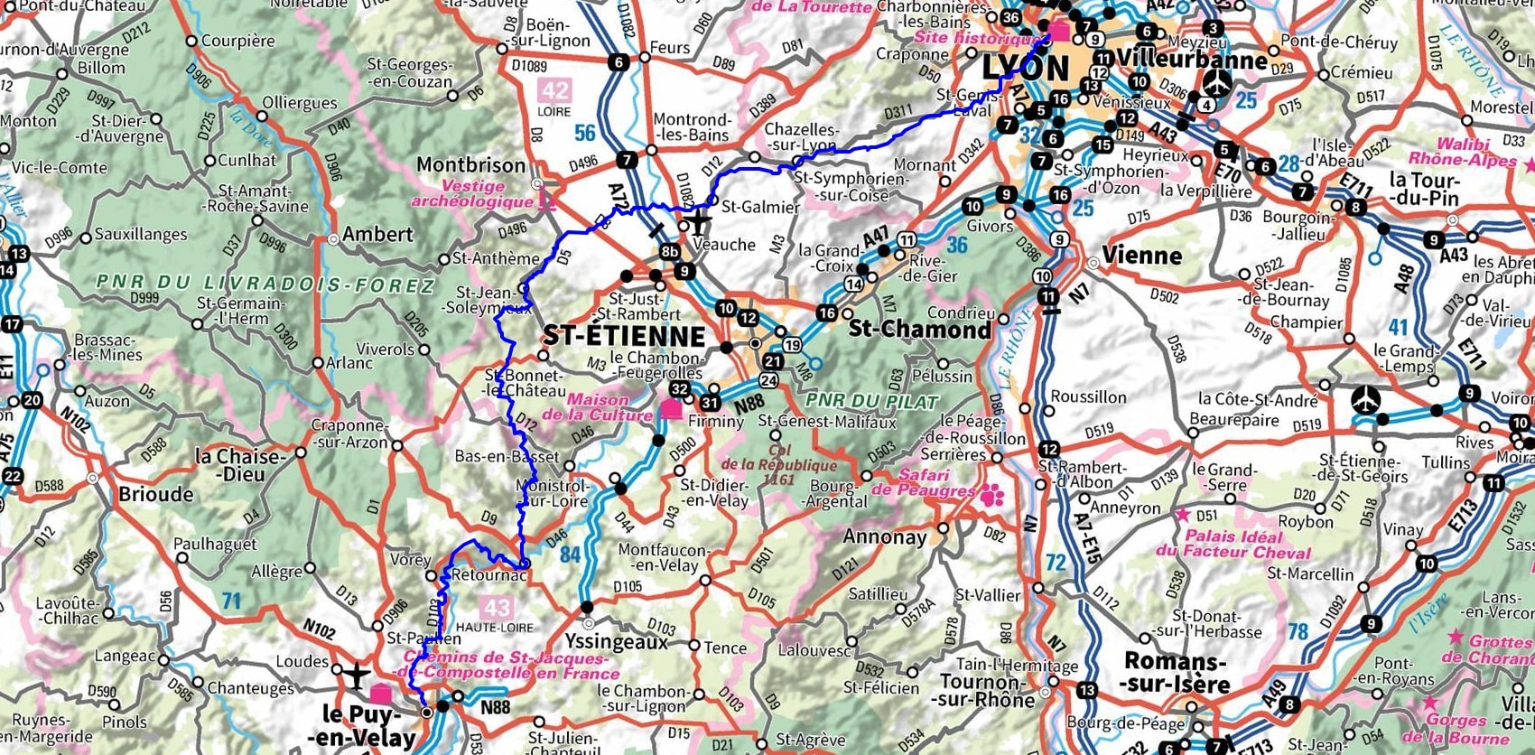 GR®765 EST De Lyon (Rhône) au Puy-en-Velay (Haute-Loire) 1