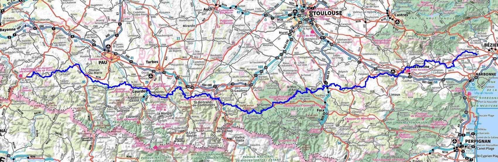GR78 Hiking from Capestang (Hérault) to Oihantzarre Pass (Pyrenees-Atlantiques) 1
