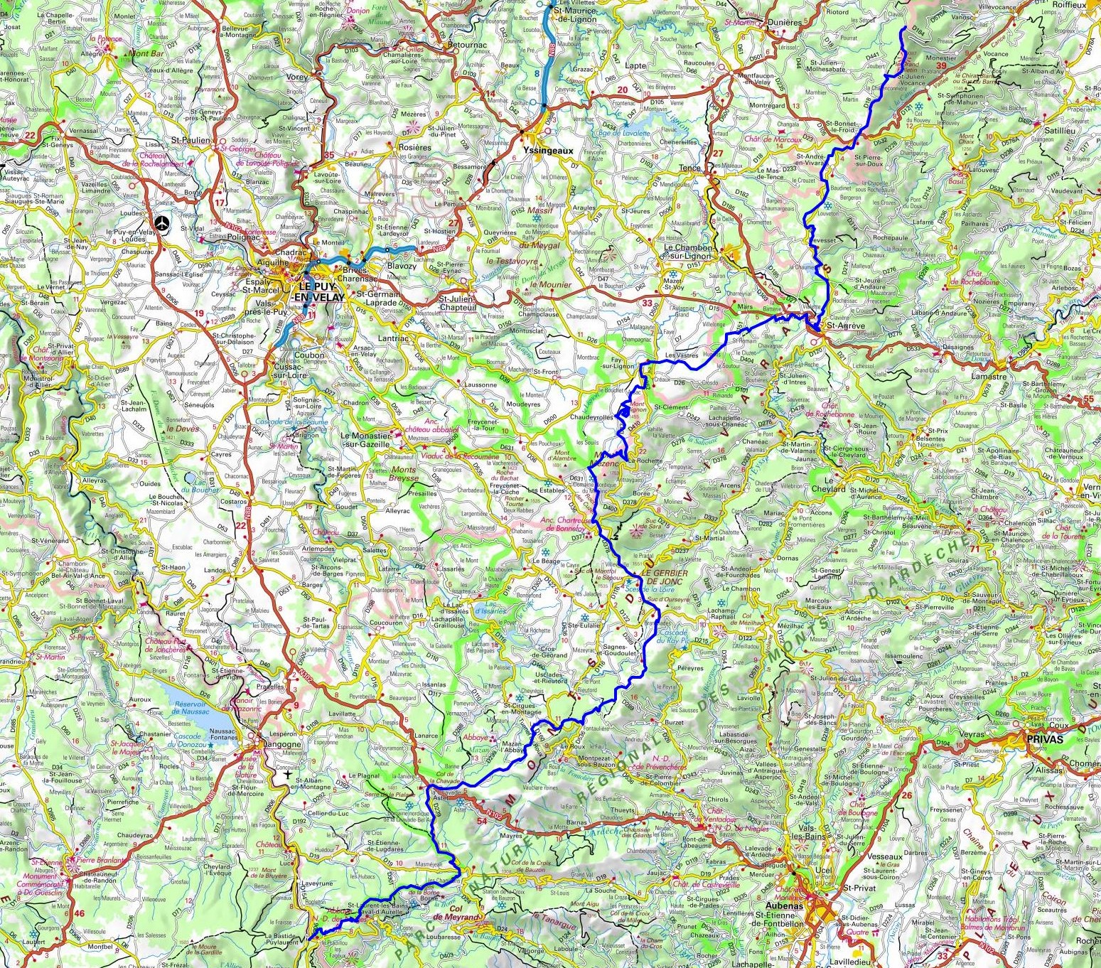 GR7 Hiking from Charousse Pass (Haute-Loire, Ardeche) to La Bastide-Puylaurent (Lozere) 1