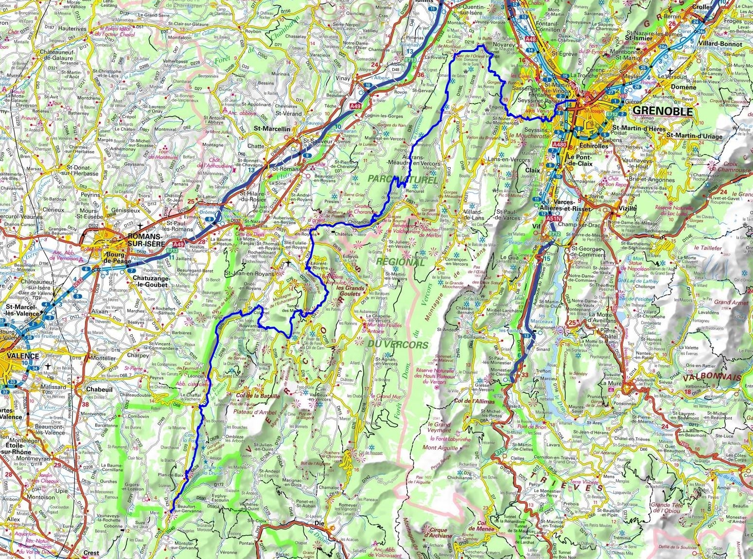 GR9 Hiking from Grenoble (Isere) to Beaufort-sur-Gervanne (Drome) 1