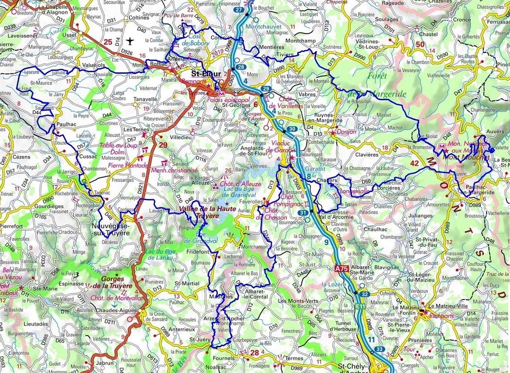 Randonnée le GR de Pays de Saint Flour (Cantal, Haute-Loire et Lozère) 1