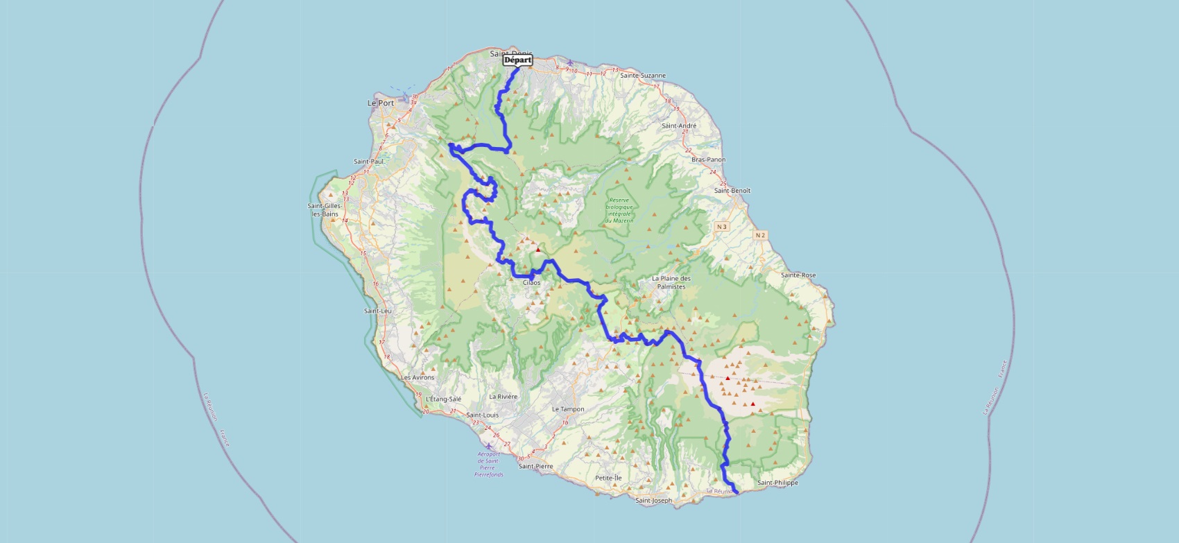 GR®R2 Randonnée de St Denis à Le Baril (St-Philippe) (Ile de la Réunion) 1