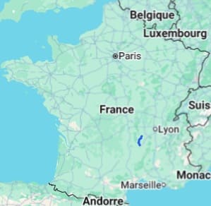 GR765 EST sur la carte de France